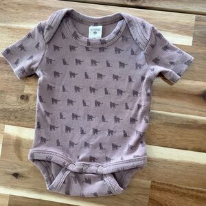 Kate Quinn Organic Cotton Cat Print Ribbed Bodysuit NB